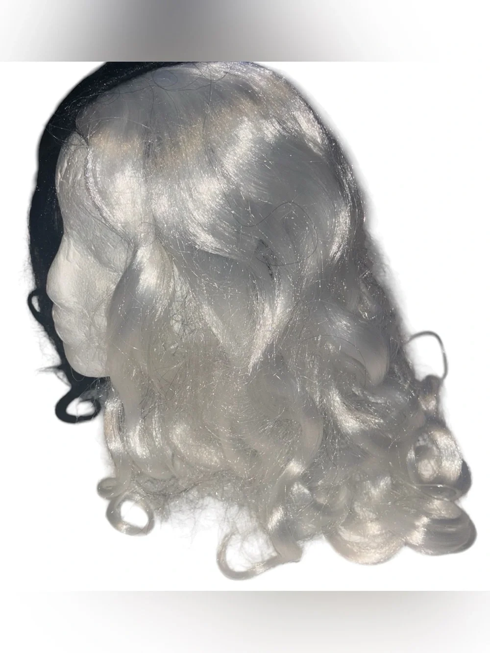 Black & White Two-Tone Curly Wig Costume Cosplay Halloween Cruella